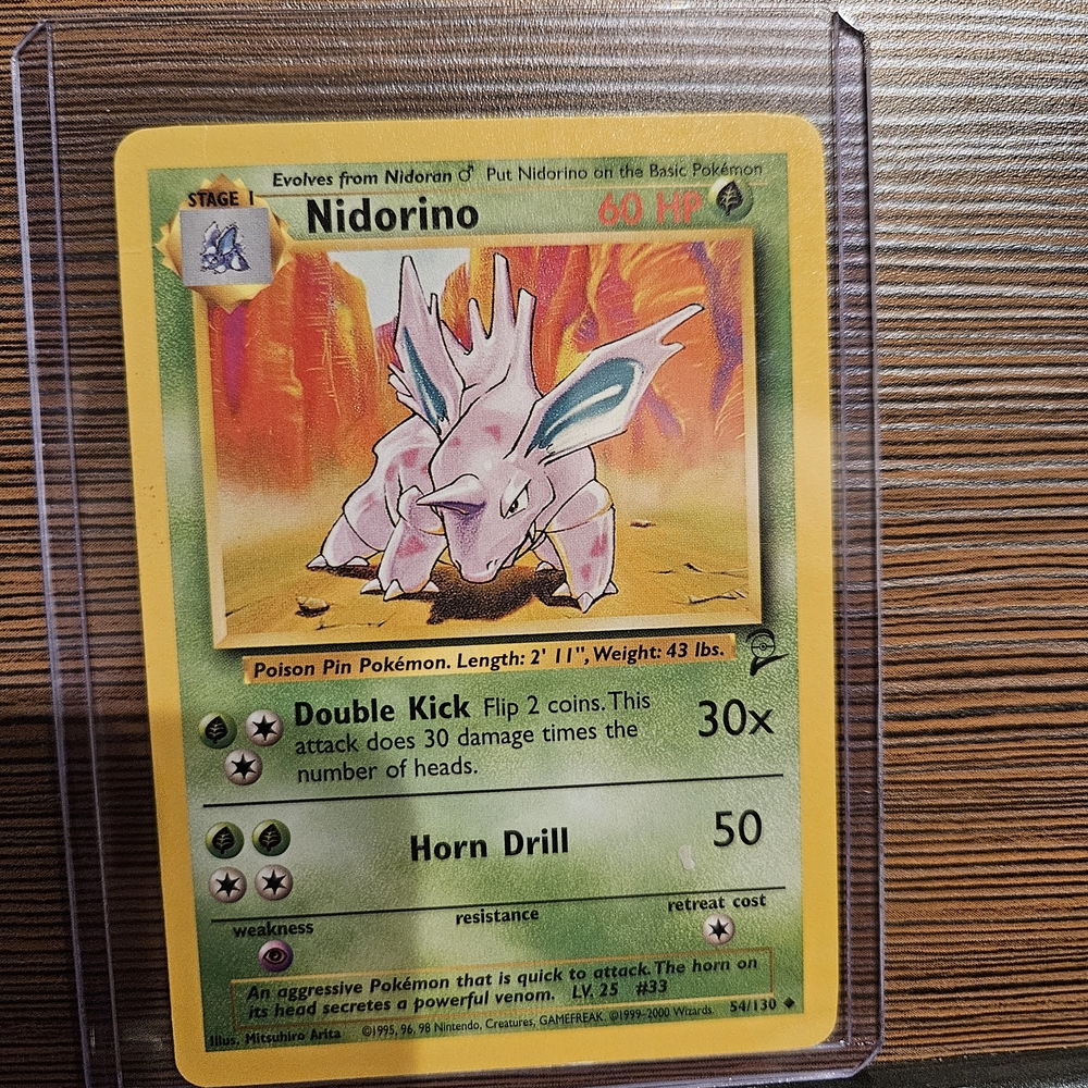 Pokemon Nidorino 54/130 Base Set 2 Trading Card